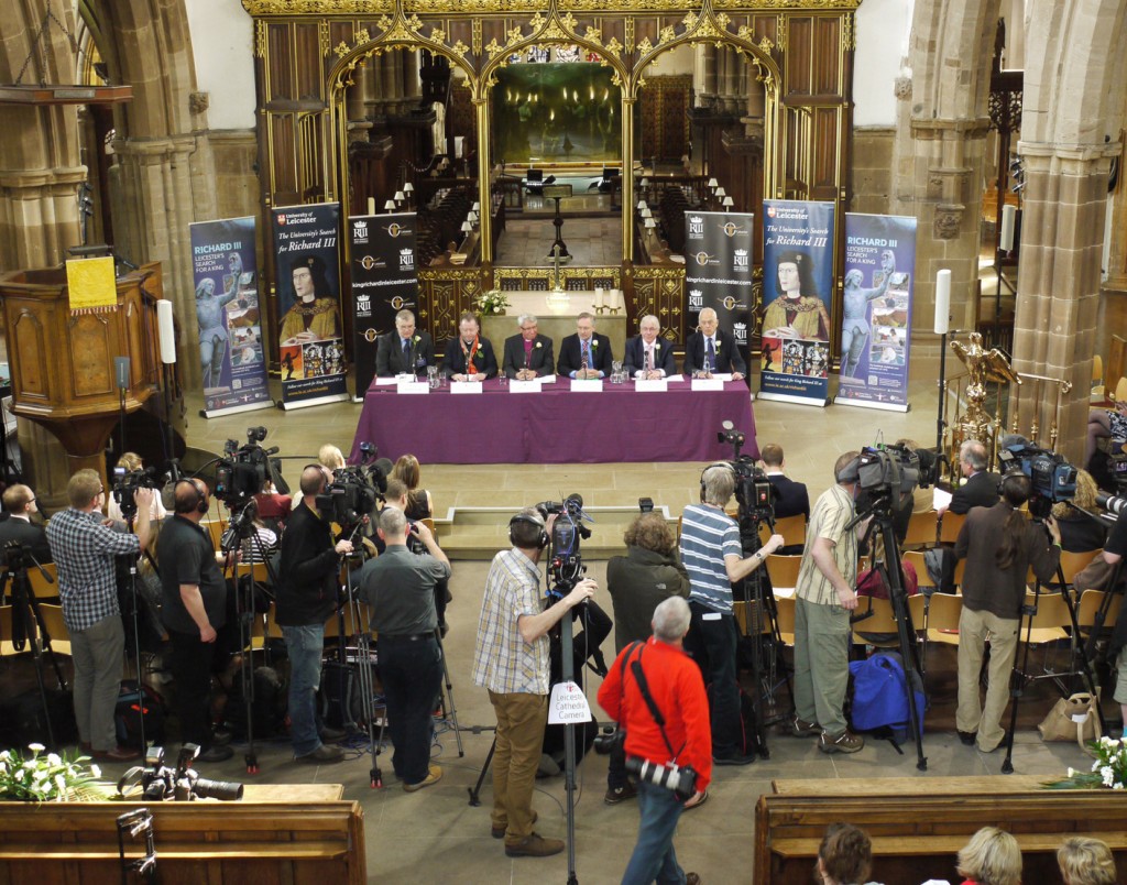 The Pressconference in leicester Cathdral May 2014 concerning Richard III