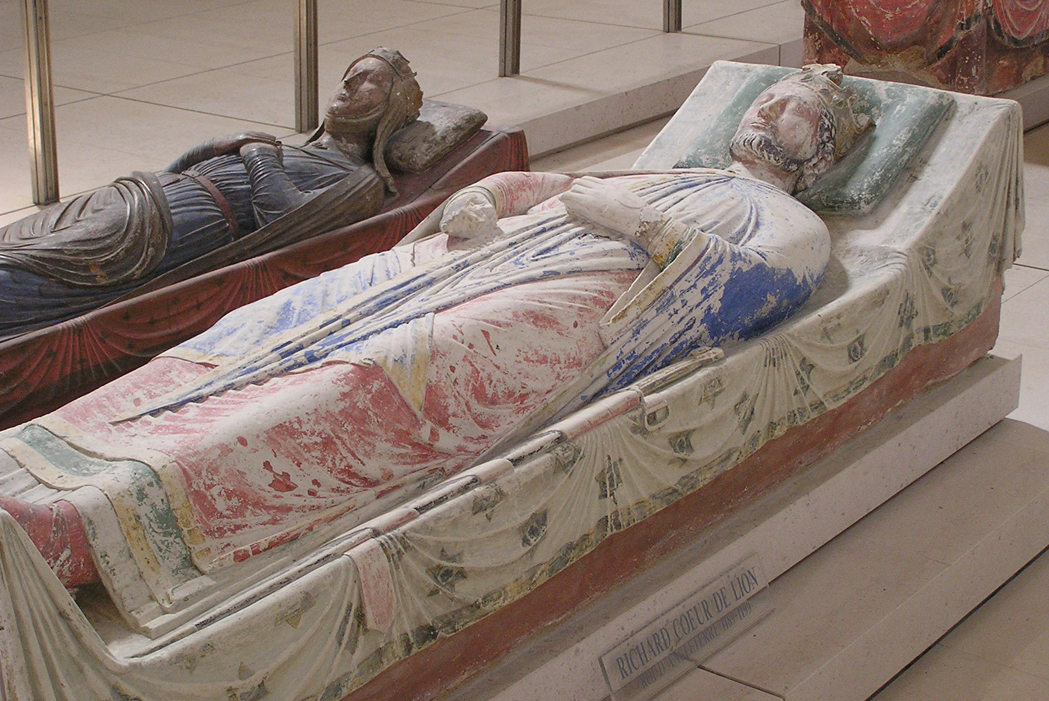 Richard the Lionhearted tomb at Fauntvraud Source wikipedia
