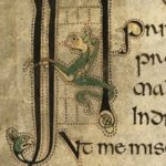 Initial (detail, IN) from the 'Royal Prayerbook' [Royal 2 A XX, fol. 17r], Mercia, c. 900-925, held in the British Library