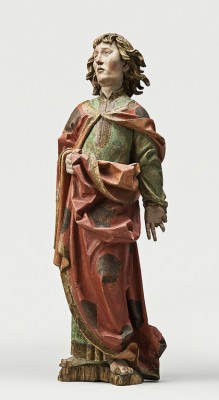 Saint Jean, Sud de la Souabe, vers 1520, Tilleul polychrome, Paris, Musée de Cluny. ©RMN Grand Palais / Michel Urtado