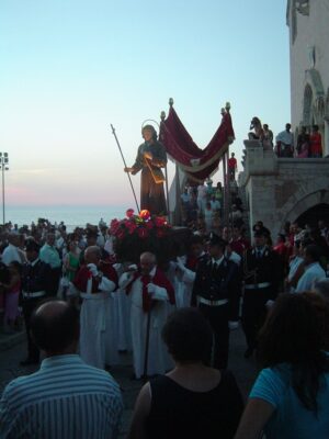 The feast for St. Nicolas the Pilgrim in Trani. Source: Wikipedia