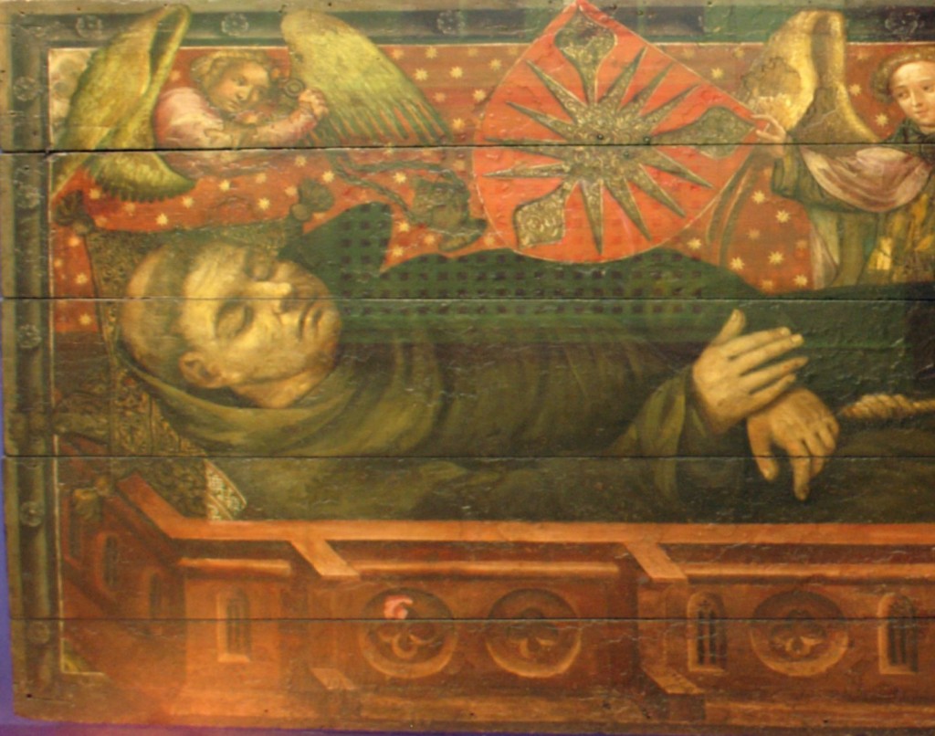 Adolf IV in a sarcophagus: an ideal portrait painted about 1450, originally the lower part of a double portrait in the Maria-Magdalenen-Kloster, Kiel. Source: Wikipedia