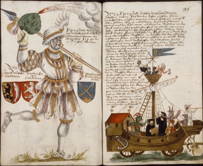 Schembartbuch_257v-258r-bodleian- ms douce 346