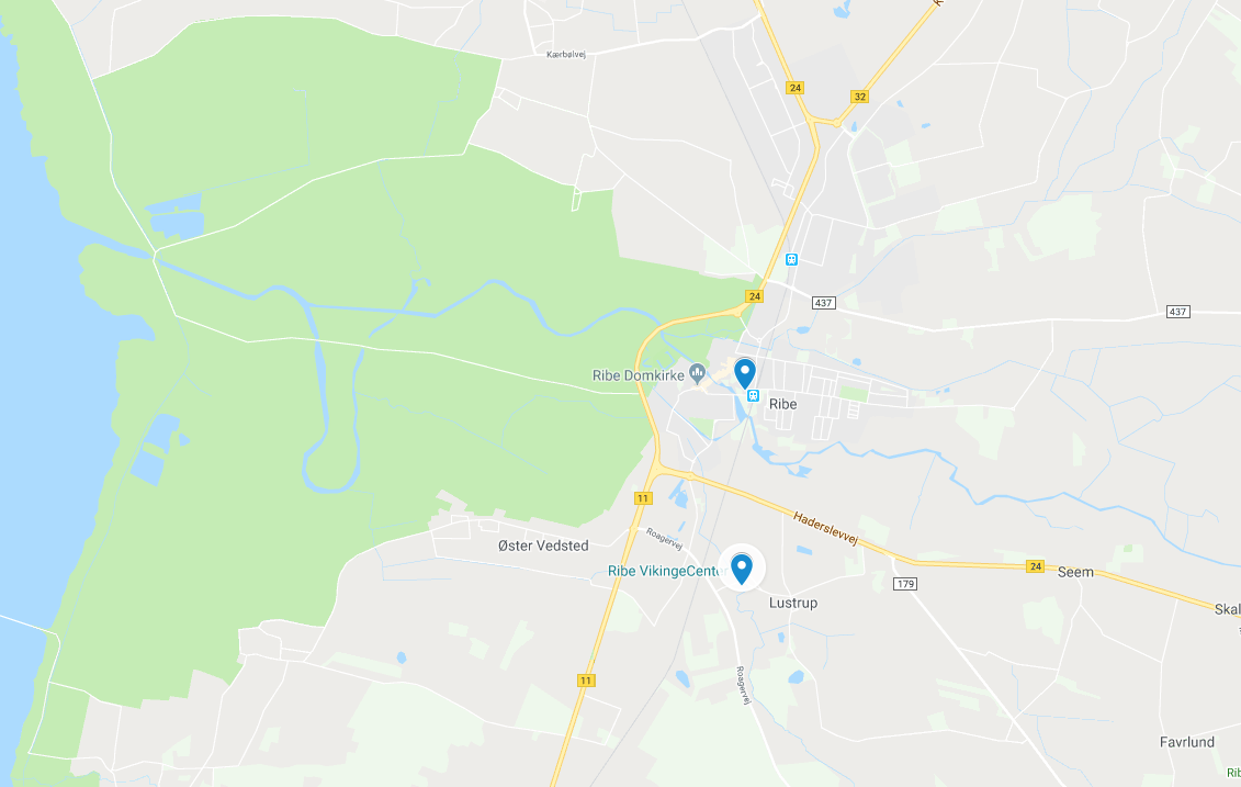 Location of Ribe Google Map
