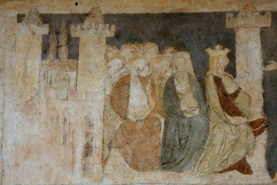 Siedlęcin: Mural of Camelot source Wikipedia - Ludwig Schneider web