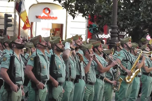 Spanish Legion in Granada during Toma 2017