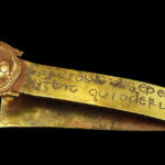 Staffordshire Hoard Item 550: strip with inscription © Staffordshire Hoard