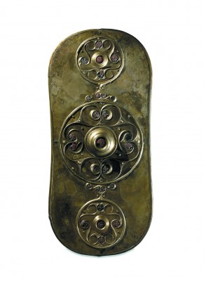 The Battersea Shield Bronze, glass Found in the River Thames at Battersea Bridge, London, England, 350-50 BC © The Trustees of the British Museum 