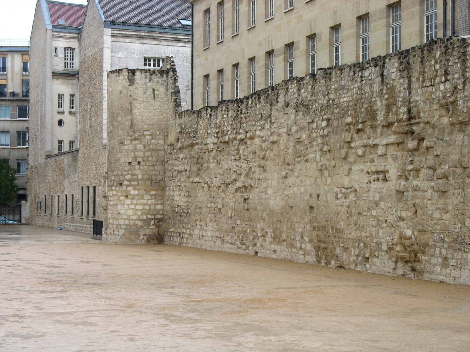 The Wall of King Philip II of France (Philip Augustus) in Paris. Wikipedia