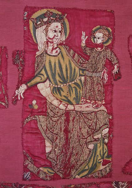 V&A-175-1889 - cope from 1295 -1315 embroidered silk, gold and silver on silk