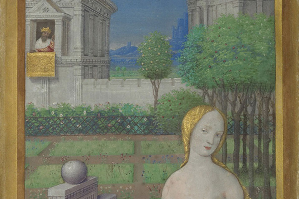 Batsheba: detail from the Hours of Louis XII, 1498–99