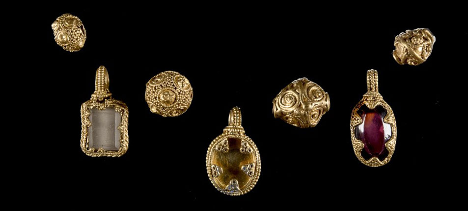 Necklace from grave 318 found summer 2017 at Haithabu © Haitabu