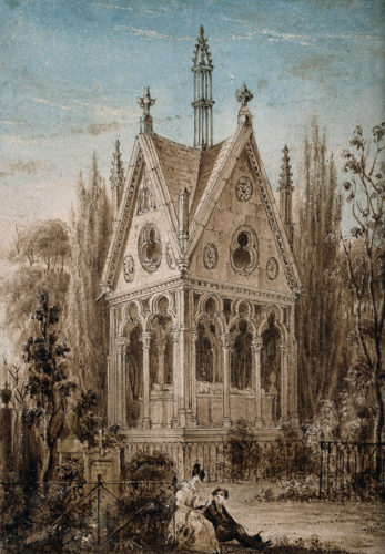 Abelard and Heloise. Monument at Pere Lachaise c. 1835