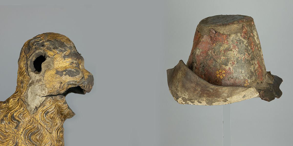 Cap of maintenance. Part of the acchivements from the grave of the Black Prince in Canterbury Cathedral. © Dean and Chapter of Canterbury Cathedral