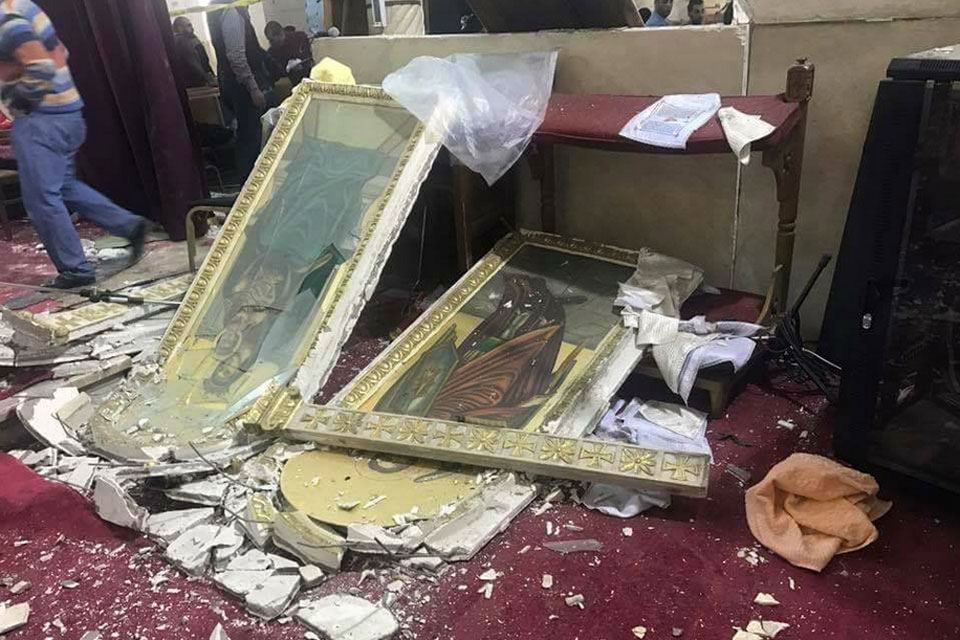 Coptic Church blasted in Cairo 2017 Source: Twitter