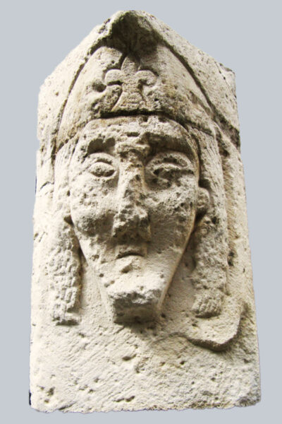 Excavations in 2007 of the medieval Mikveh in Erfurt uncovered this portrait of David. Source: wikipedia