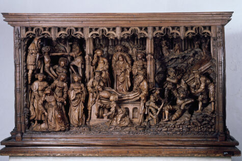 Predella from Xanten by Douverman. His works are well known in the area. A museum and other woks may be seen in Kleve, another small town north of Xanten.