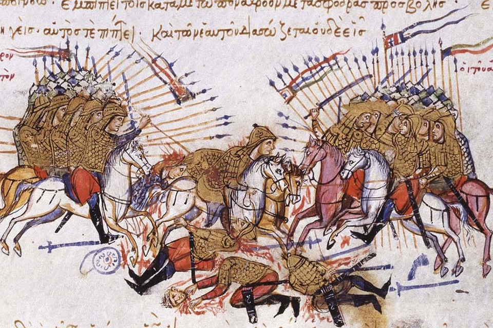 Fighting between Byzantines and Arabs Chronikon of Ioannis Skylitzes, end of 13th century. Source: wikipedia