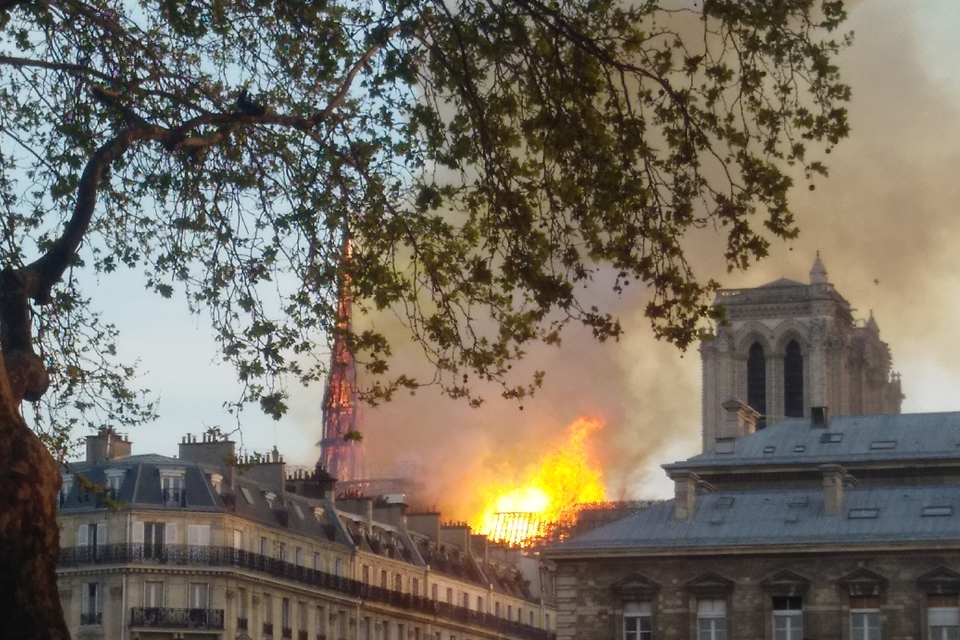 Notre-Dame in Paris on fire Source: Wikipedia 2019