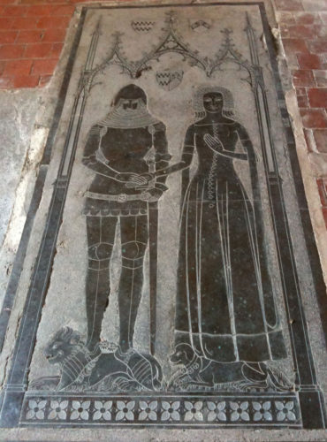 Brass of John de la Pole and Joan Cobham in Crisham Church. Source: Sirgawainsworld