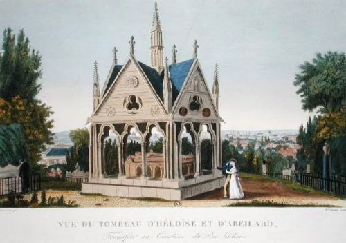 Abelard and Heloise. Monument at Pere Lachaise c. 1814