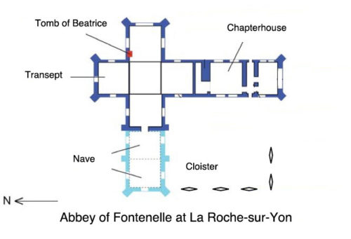 Plan of the Abbey of Fontenelle at La Roche-sur-Yon