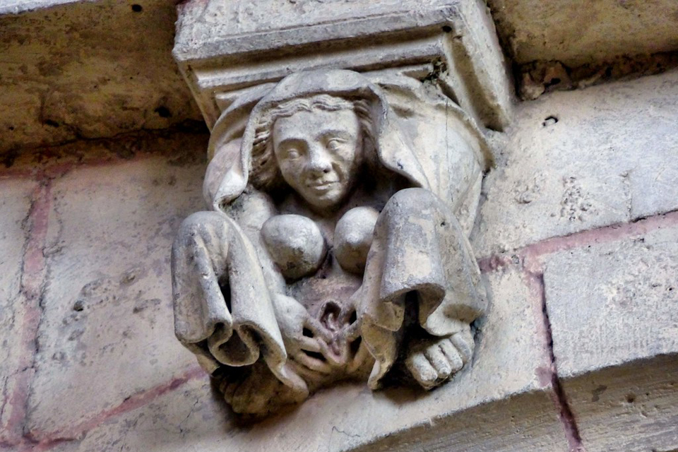 Corbel from Sainte-Croix in Poitiers © Martin M. Miles