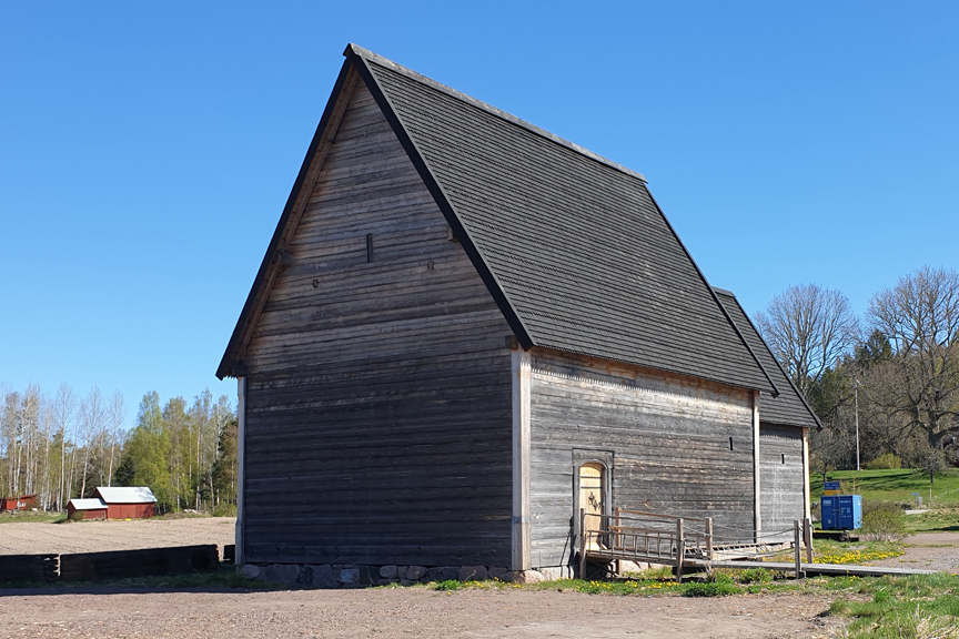 The reconstructed medieval chruch in Söndra Råda in Wärmland in Sweden © Mimmi Göllas