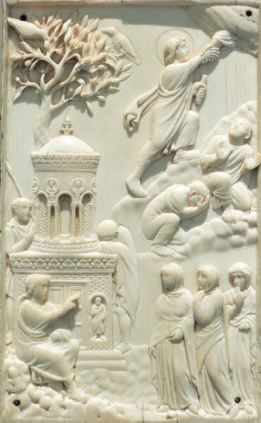 Ivory plate - ccalled the Reidersche Tafel. Ca. AD 400, München. Source: wikipedia