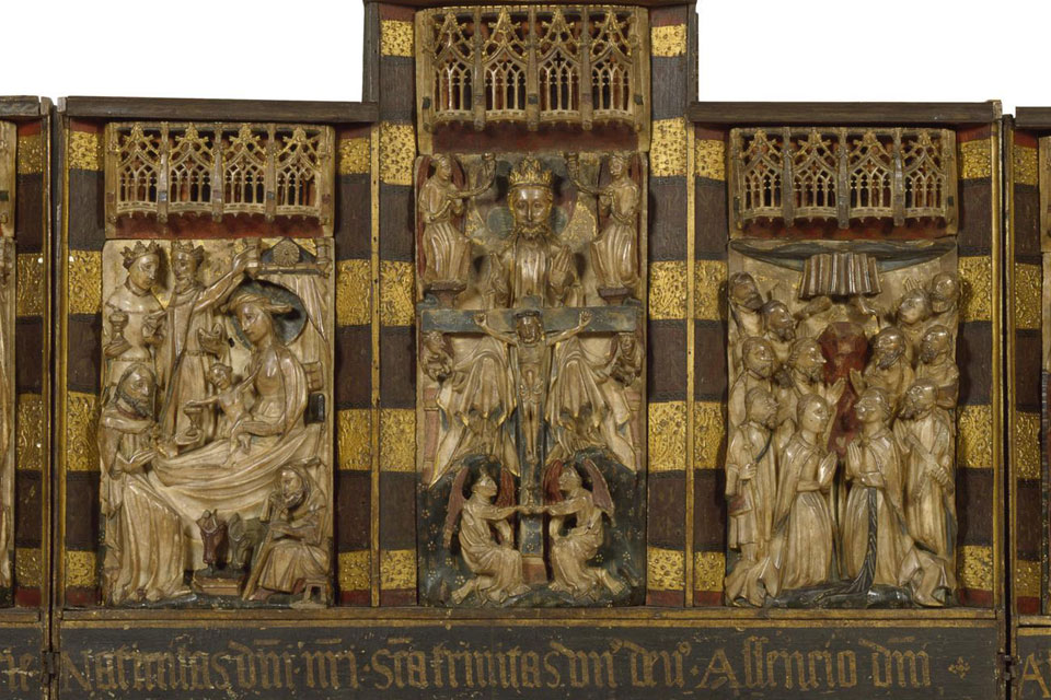 Alabaster Altarpiece from Swansea, ca 1460 - 90. © Victoria & Albert Museum. London.