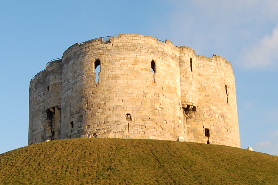 Clifford's Tower in York. Source Wikipedia