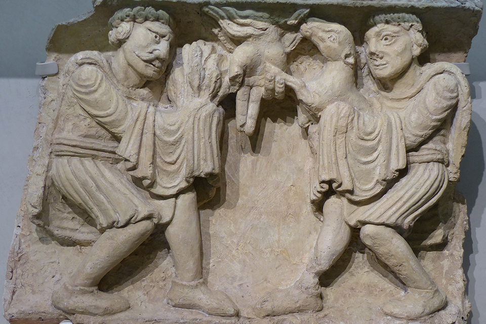 Cain and Abel at Mîmes Cathedral. Source: Wikipedia/Finoskov