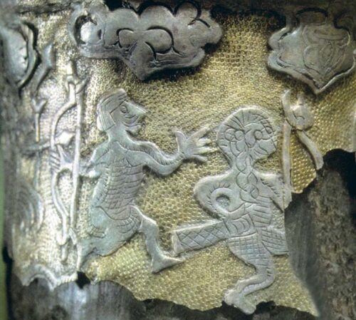 decoration on the drinking horn from Chernaya Mogula. Soruce: Wikipedia