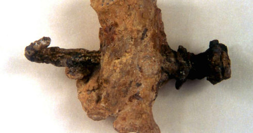 Archaeological find witnessing to crucifixion in ancient Jerusalem. Source: Wikipedia
