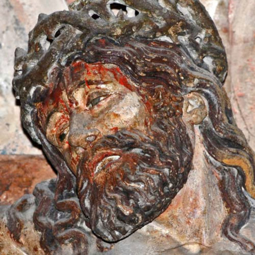 Christ the suffering. From the Choir Screen in the Cathedral in Naumburg. Source: Wikipedia