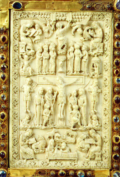 Ivory, Front of the Thephanu Evangeliary. 1039-58. Essen. Soruce: wikipedia