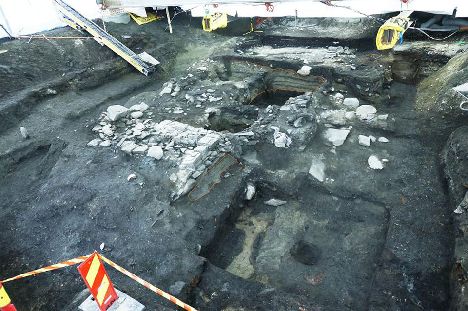 Excavations in Trondheim beneath St. Clemens © NIKU