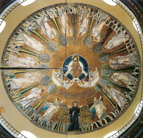Cupola in Hagia Sophia in Thessalonika. Source: Wikipedia
