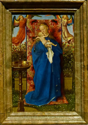 Jan van Eyck, c. 1390 -1441. Virgin with Child at the Fountain. Source: Koninjlijk Museum voor Schone Kunsten/Pinterest