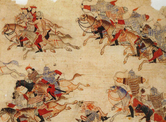 Mongols in Battle © Staatsbibliothek Berlin, Orientabteilung, Diez A