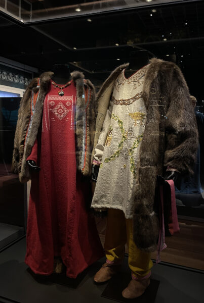 Reconstructed garments. Viking Exhibition 2021 © KS