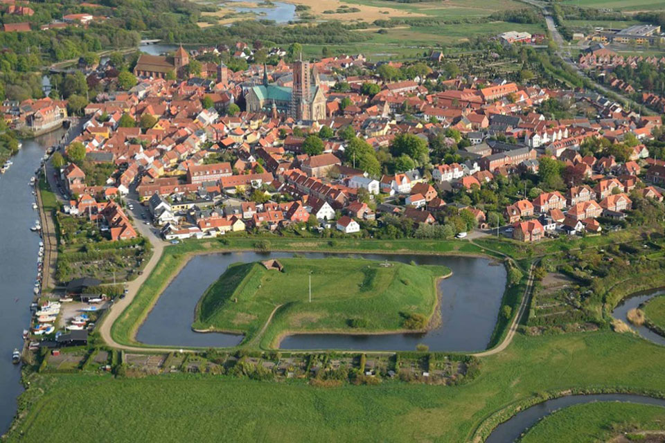 Ribe from the air. © Visitribe.dk