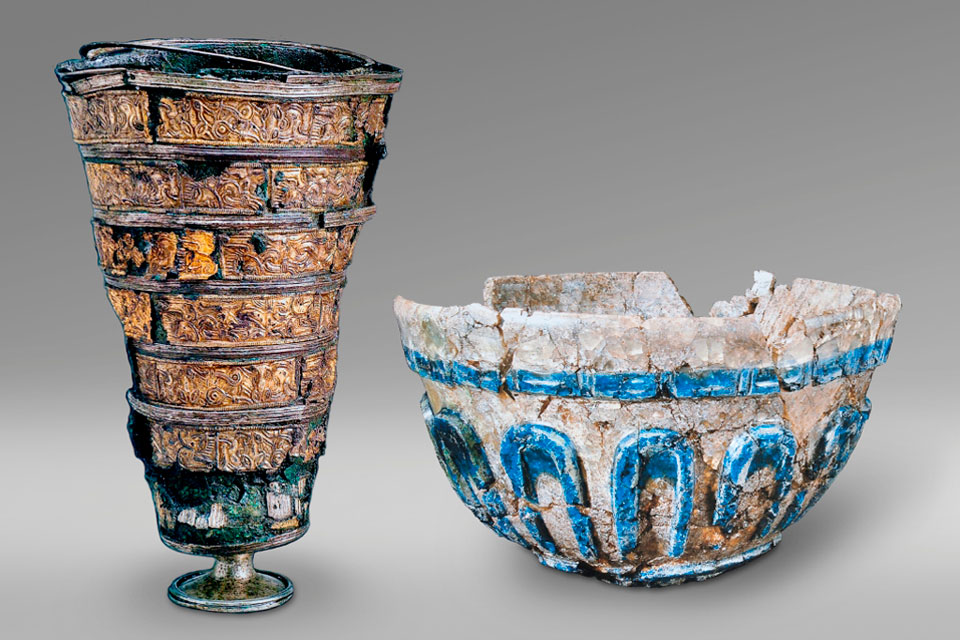 Silver beaker and Bowl from Uppåkra © The Historical Museum in Lund