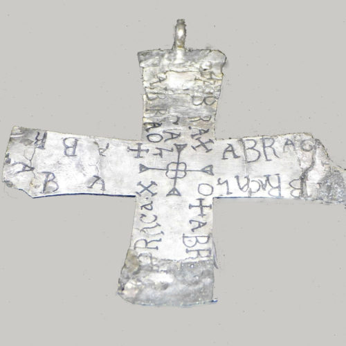 Silver- Talisman from Lausanne. 6th - 7th cent.