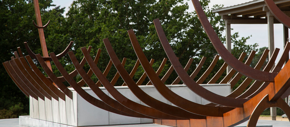 Sutton Hoo Ship - sculpture by Phil Morley © National Trust