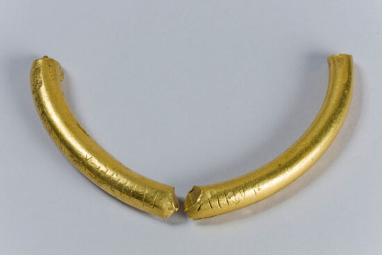 Torc with Runic Inscription. 3rd-5th century. Pietroasa. The National Museum of Romania.