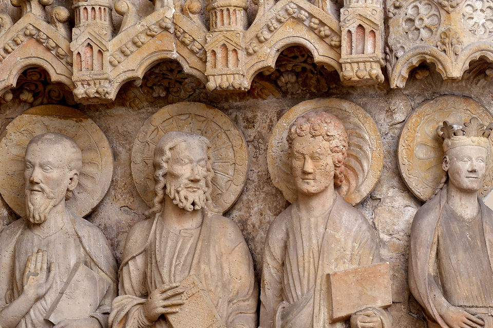 Detail from the Portal of Paradise Paderborn Cathedral