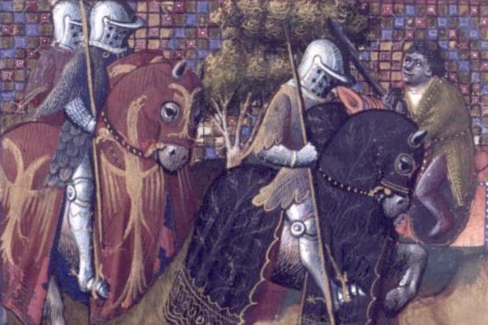 Web BNF Français 118 Lancelot du Lac, Fol. 223v. Sorce: BNF/Wikipedia