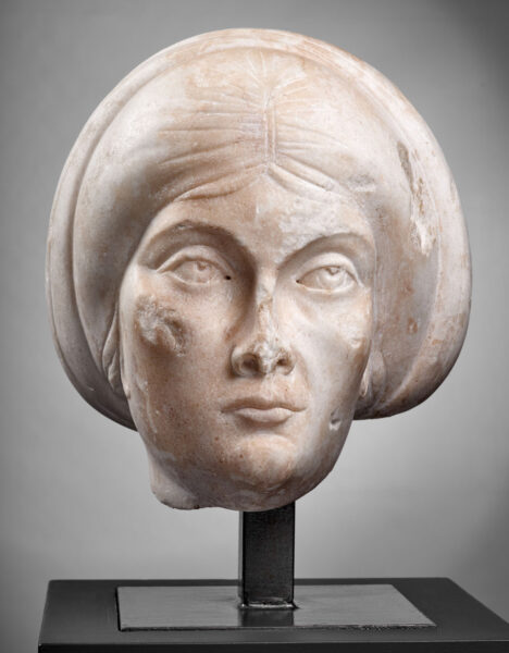 Portrait of a female found a the Villa at Chiragan AD 375-425. Galla Placidia? © Musée de Saint-Raymond/Daniel Martin
