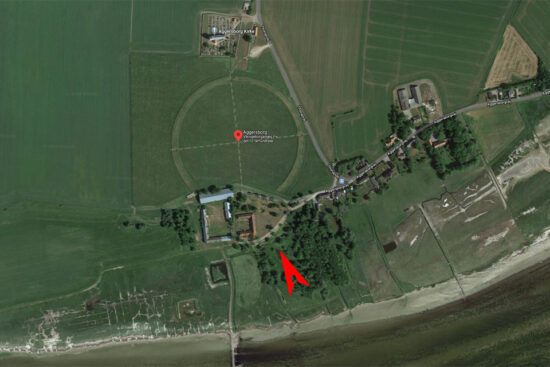 Location of Aagaard at the time of Mourids Nielsen Gyldenstjerne. Source: Google Map